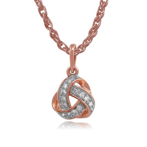 rose gold love diamond necklace